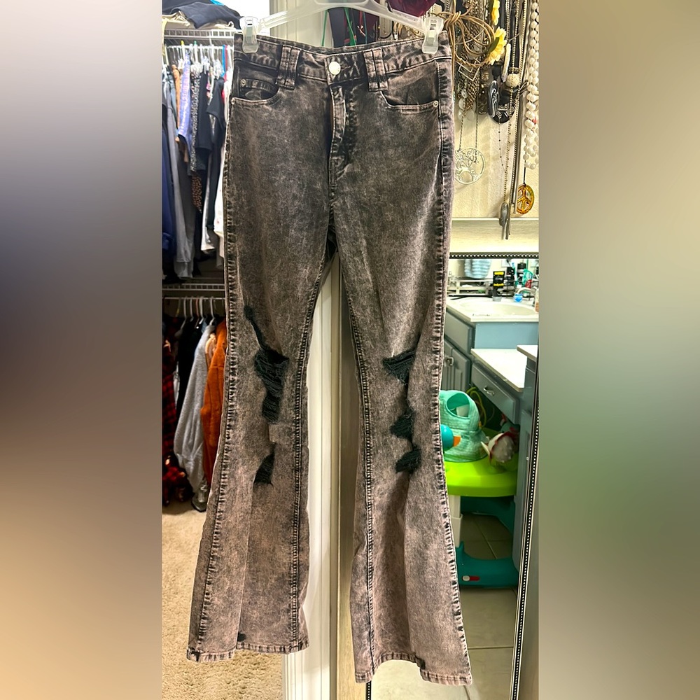 High waisted Suede Corduroy Bell Bottoms